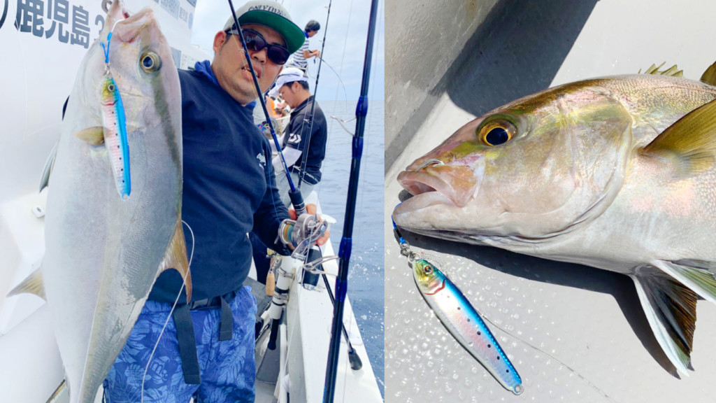 コソジグを使った水深30～60mの浅場にあがってくる大型カンパチ捕獲法