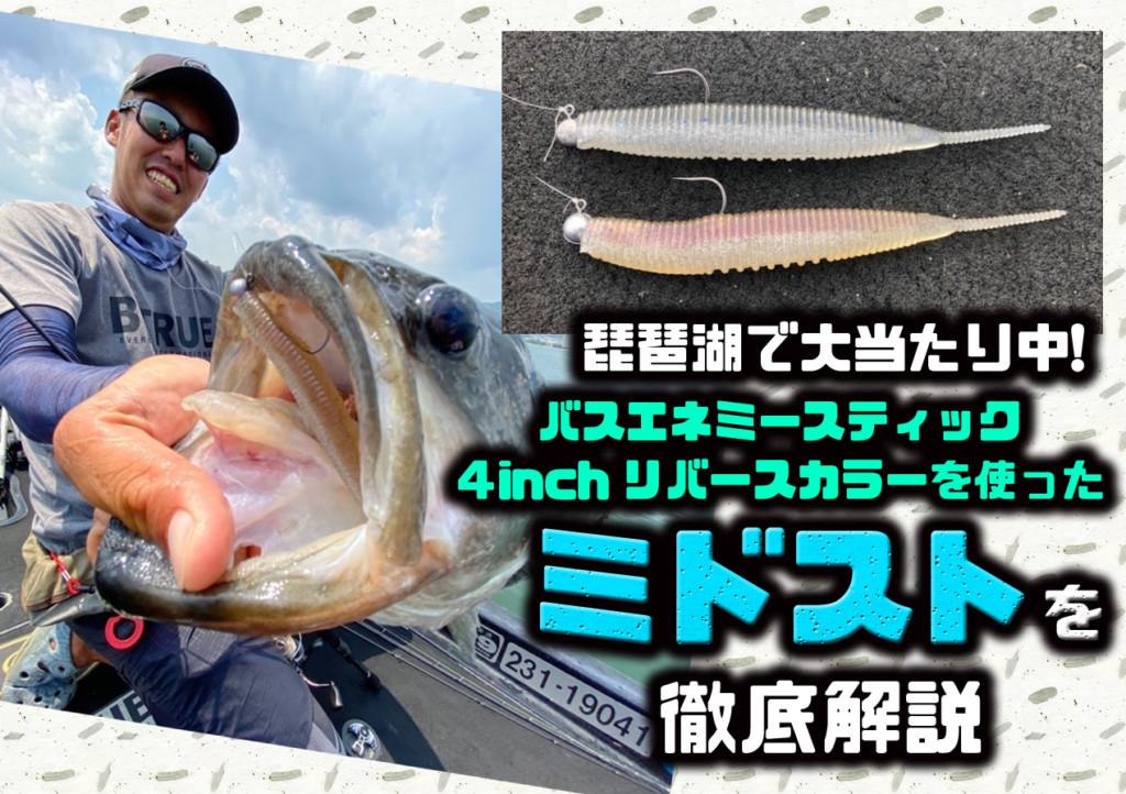 琵琶湖で大当たり中のテク「バスエネミースティック4inchリバース