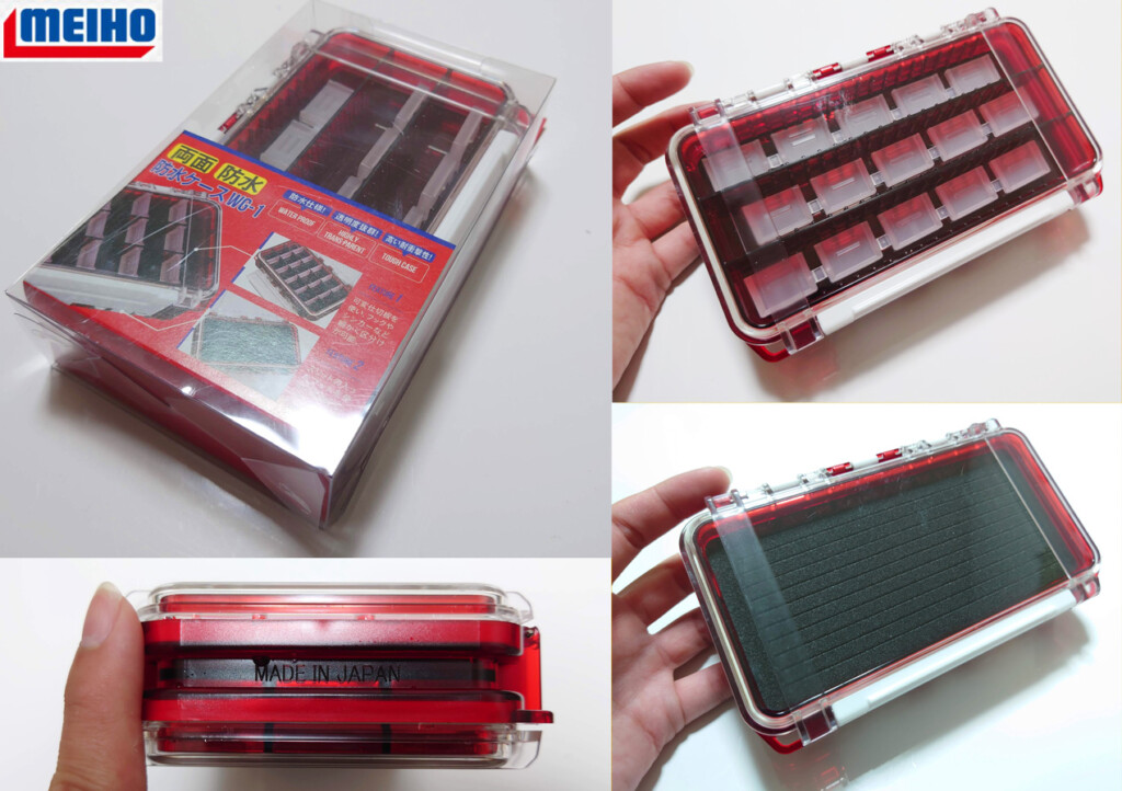 ジグヘッドや小物類をサビさせない】両面収納タイプで耐衝撃性に優れる