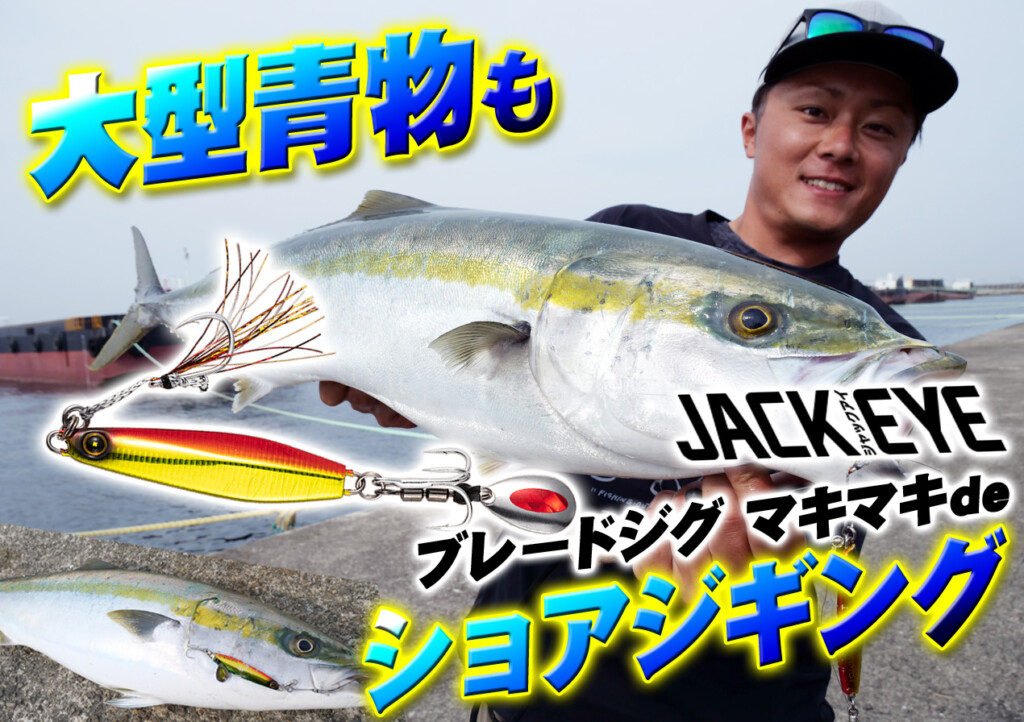 武庫川一文字ショアジギング！ジャックアイマキマキでメジロ捕獲のほか